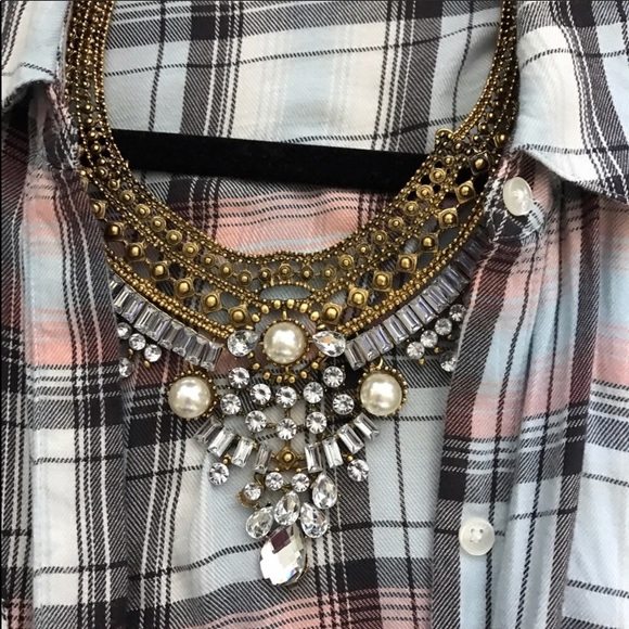 Jewelry - PEARL and RHINESTONE STATEMENT NECKLACE